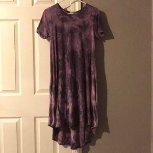 Tie-dye high low dress